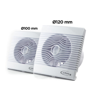 Ventilator baie pRemium Ø 100 TS, Timer Debit 104 m3/h, Garantie 2 ani, Alb