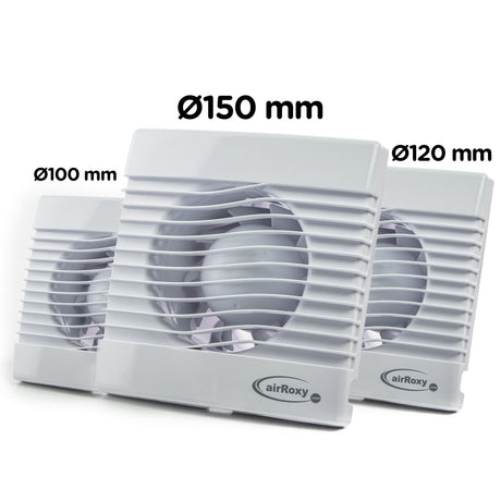 Ventilator baie pRim Ø 150 S, Debit 257 m3/h, Garantie 2 ani, Alb