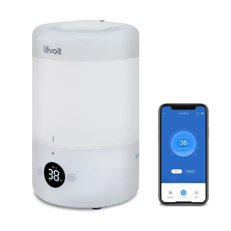 Resigilat! Umidificator de Aer LEVOIT Dual 200S, SMART, WI-FI Ultrasonic, Rezervor 3l, Silentios, Aromaterapie, Functie AUTO, Autonomie 25 Ore