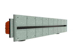 Grilă de ventilație încastrată în rigips Ergovent, LINEO PRO PROFILE 1000, 75mm