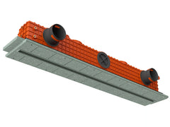 Grilă de ventilație încastrată în rigips Ergovent, LINEO PRO PROFILE 1000, 75mm