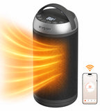 Aerotermă ceramică evoair Warmix 2000 Smart Black, Wi-Fi, Control Aplicație SmartLife, Încălzire Ceramică PTC, Mod ECO, Termostat Reglabil, Oscilație Automată, Timer 8h, Child Lock, Memorie Setări, Ecran Tactil, Negru