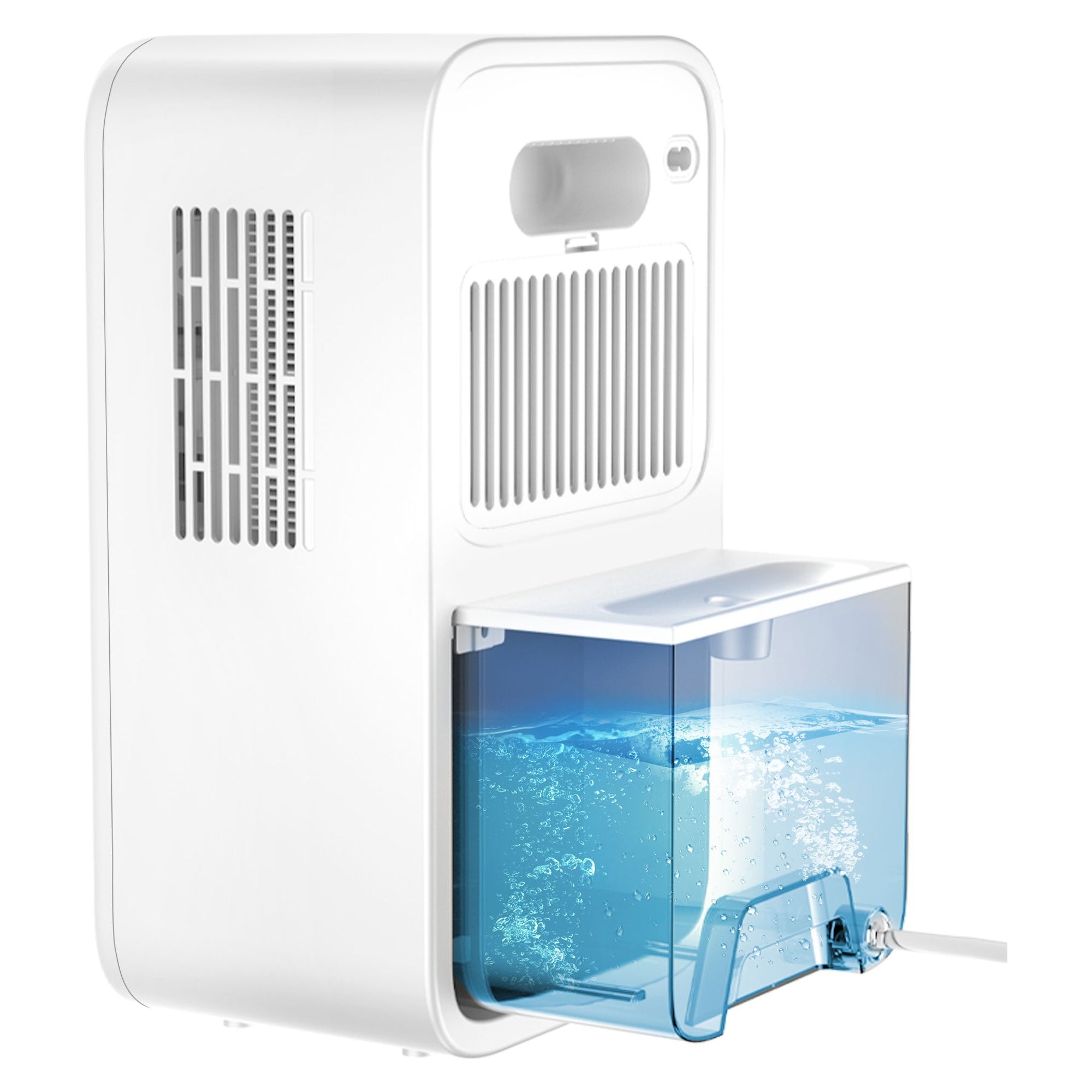 Dezumidificator Evoair, Aquaquid, 1L/24h, Display Digital, Lumină Ambientală RGB, Silențios, Rezervor 2.5l, Alb