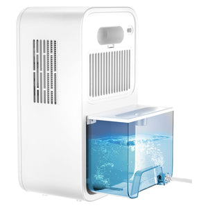 Dezumidificator Evoair, Aquaquid, 1L/24h, Display Digital, Lumină Ambientală RGB, Silențios, Rezervor 2.5l, Alb