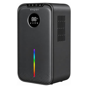 Dezumidificator Evoair, Aquaquid, 1L/24h, Display Digital, Lumină Ambientală RGB, Silențios, Rezervor 2.5l, Negru