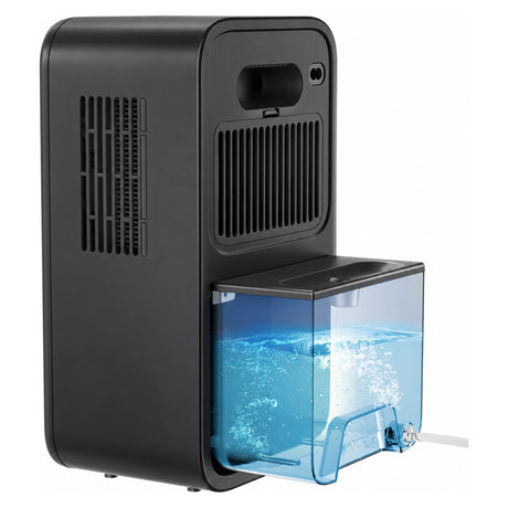 Resigilat! Dezumidificator Evoair, Aquaquid, 1L/24h, Display Digital, Lumină Ambientală RGB, Silențios, Rezervor 2.5l, Negru
