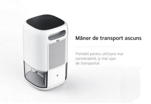 Dezumidificator aer Evoair HUMIX300, 300ml/24h, Silentios, Lumina Ambientală în 7 culori, Rezervor 1l, Alb