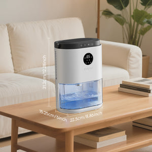 Dezumidificator aer Evoair HUMIX560, 560ml/24h, Silențios, Senzor de umiditate, 3 Moduri funcționare, Lumină Ambientală în 7 culori, Rezervor 2.3l, Alb