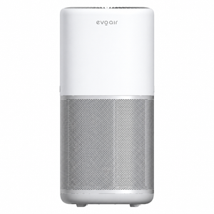 Purificator aer Evoair Aero400, Smart, Wifi, 400 m³/h, Filtru 3in1 True HEPA, Carbon Activ, Pre-filtru, Mod Auto, Mod de noapte, 3 trepte de viteza, Timer, Până la 85 m2, Alb&Gri