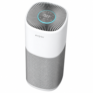 Purificator aer Evoair Aero600, Smart, Wifi, 600 m³/h, Filtru 3in1 True HEPA, Carbon Activ, Pre-filtru, Mod Auto, Mod de noapte, 3 trepte de viteza, Timer, Până la 150 m2, Alb&Gri