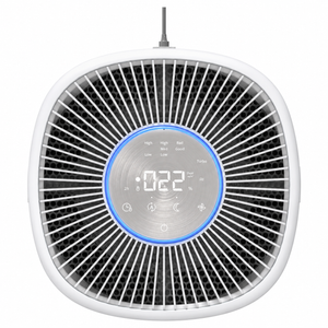 Purificator aer Evoair Aero600, Smart, Wifi, 600 m³/h, Filtru 3in1 True HEPA, Carbon Activ, Pre-filtru, Mod Auto, Mod de noapte, 3 trepte de viteza, Timer, Până la 150 m2, Alb&Gri