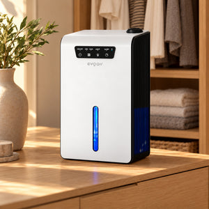 Sistem 2 in 1 Evoair, Zenith Air Smart, 1L/zi Dezumidificare, Wi-Fi, Control Aplicație, Umidificare 250ml/h, Rezervor 3.2l, Alb