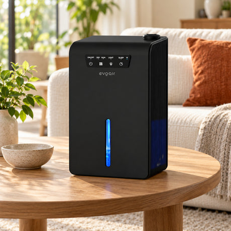 Resigilat! Sistem 2 in 1 Evoair, Zenith Air Smart, 1L/zi Dezumidificare, Wi-Fi, Control Aplicație, Umidificare 250ml/h, Rezervor 3.2l, Negru