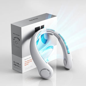 Ventilator portabil de gât JISULIFE Life4, autonomie 2.5-16.5h, baterie 5000mAh, 5 viteze, încărcare rapidă,Verde