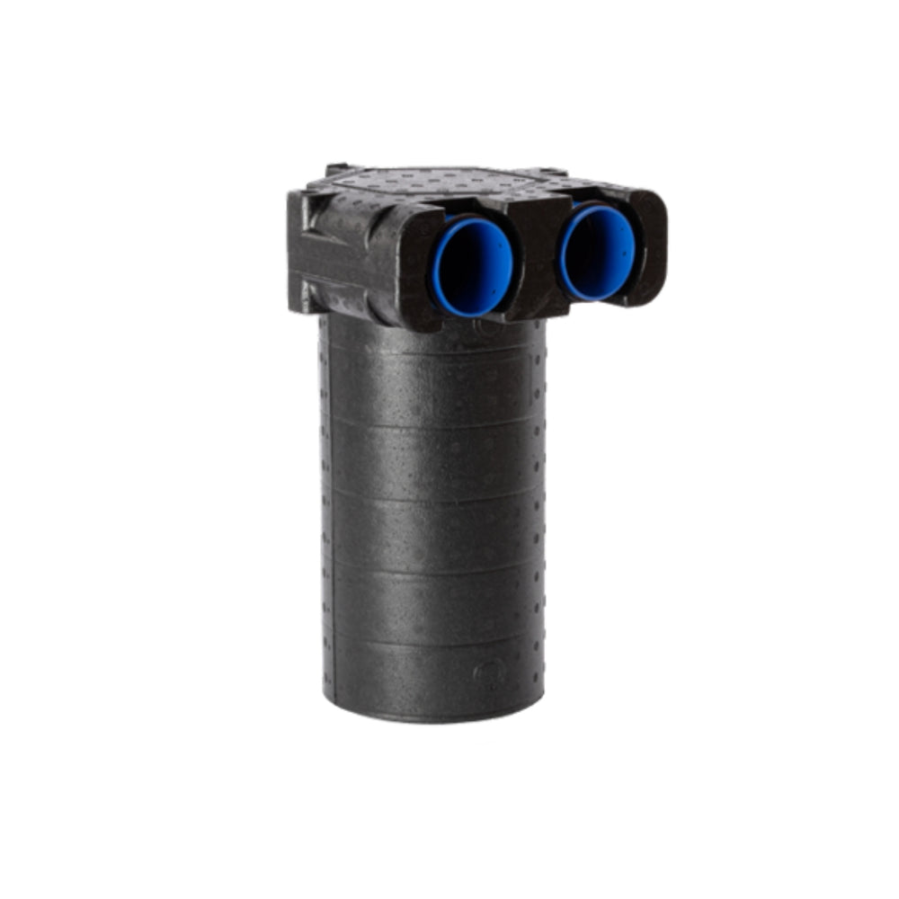 Cutie plenum EPP cu conexiune lungă pentru FLX D-75, L-30, racord MSF-125, FLX-PLO-EPP-L30-75-2-125-F