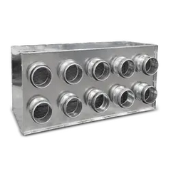 Cutie distributie orizontala Alnor, FLX-PLO-R-P-75-2x3-160, cu garnitura din otel zincat