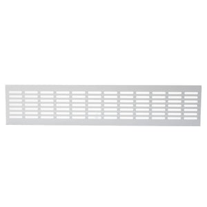 Grila ventilatie rectangulara, 480x100, montaj usa sau perete, Metal, Alb