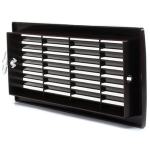 Grila ventilatie 300x135 rectangulara , exterior, Plastic ABS, Brown