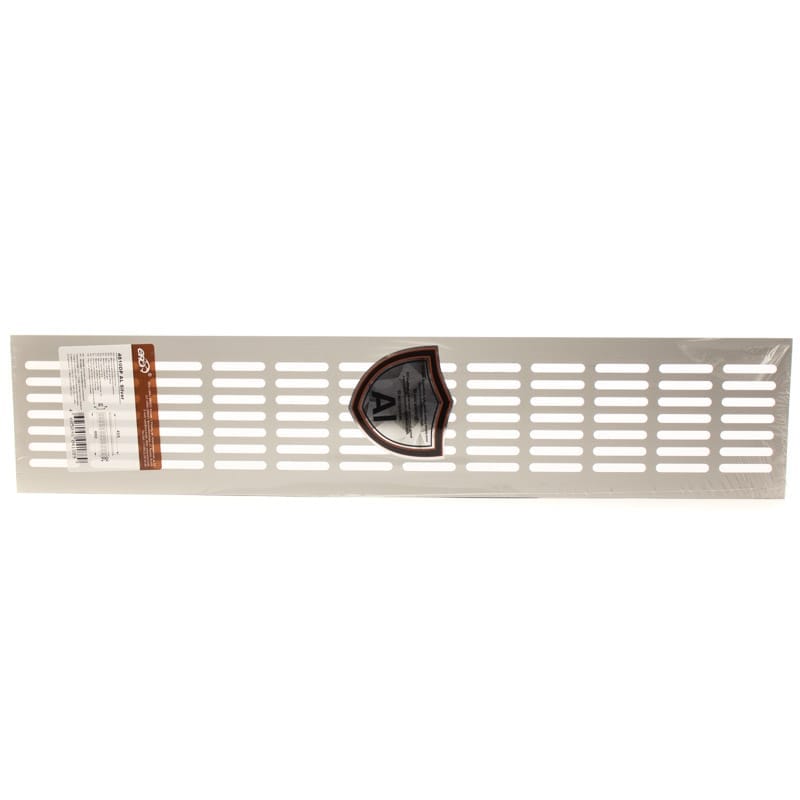 Grila ventilatie rectangulara, 480x100 , montaj usa sau perete, Metal, Silver