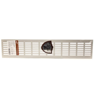 Grila ventilatie rectangulara, 480x100 , montaj usa sau perete, Metal, Silver