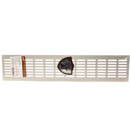 Grila ventilatie rectangulara, 480x100 , montaj usa sau perete, Metal, Silver