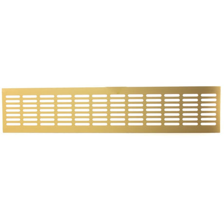 Grila ventilatie rectangulara ERA 480 x 80, montaj usa sau perete, Metal, Champagne