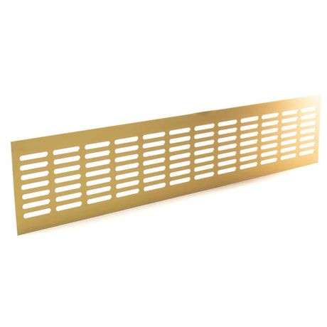 Grila ventilatie rectangulara ERA 480 x 80, montaj usa sau perete, Metal, Champagne