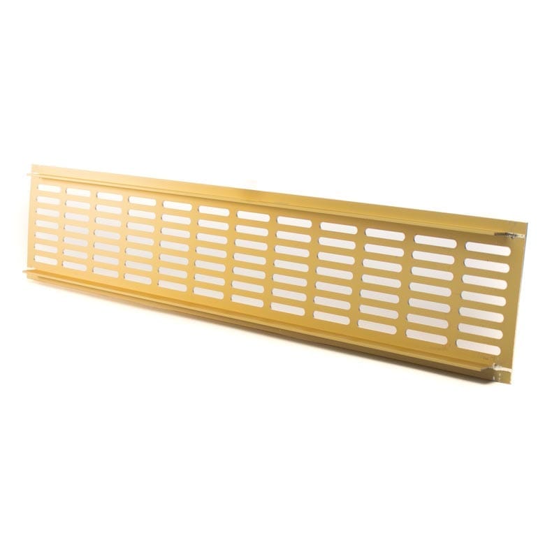 Grila ventilatie rectangulara, 480x100, montaj usa sau perete, Metal, Champagne