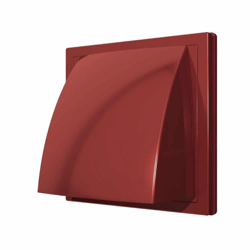 Grila ventilatie patrata Ø150/160mm, exterior 190х190 cu flansa , ASA plastic Teracota