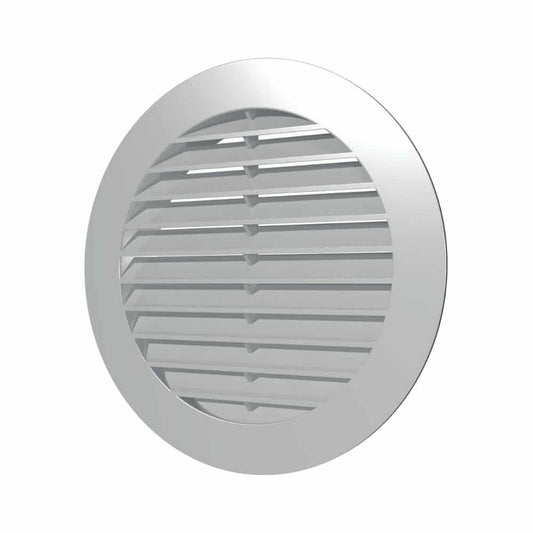 Grila ventilatie rotunda Ø100mm, exterior Ø130mm, ASA plastic GRI