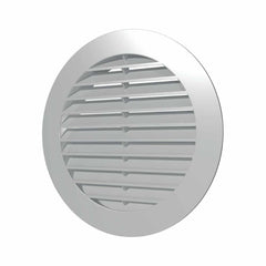 Grila ventilatie rotunda Ø100mm, exterior Ø130mm, ASA plastic GRI