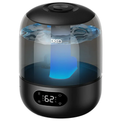 Umidificator Dreo 306, Rezorvor 3L, Capacitate de umidificare 250 ml/h, Senzor umiditate, Ceata Rece, Autonomie 30 ore, Negru