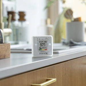 Monitor Aranet4 HOME, Wireless, Senzor CO₂ tip NDIR, Temperatură, Umiditate relativă, Presiune atmosferică, , Ecran E-Ink, Portabil, Alb