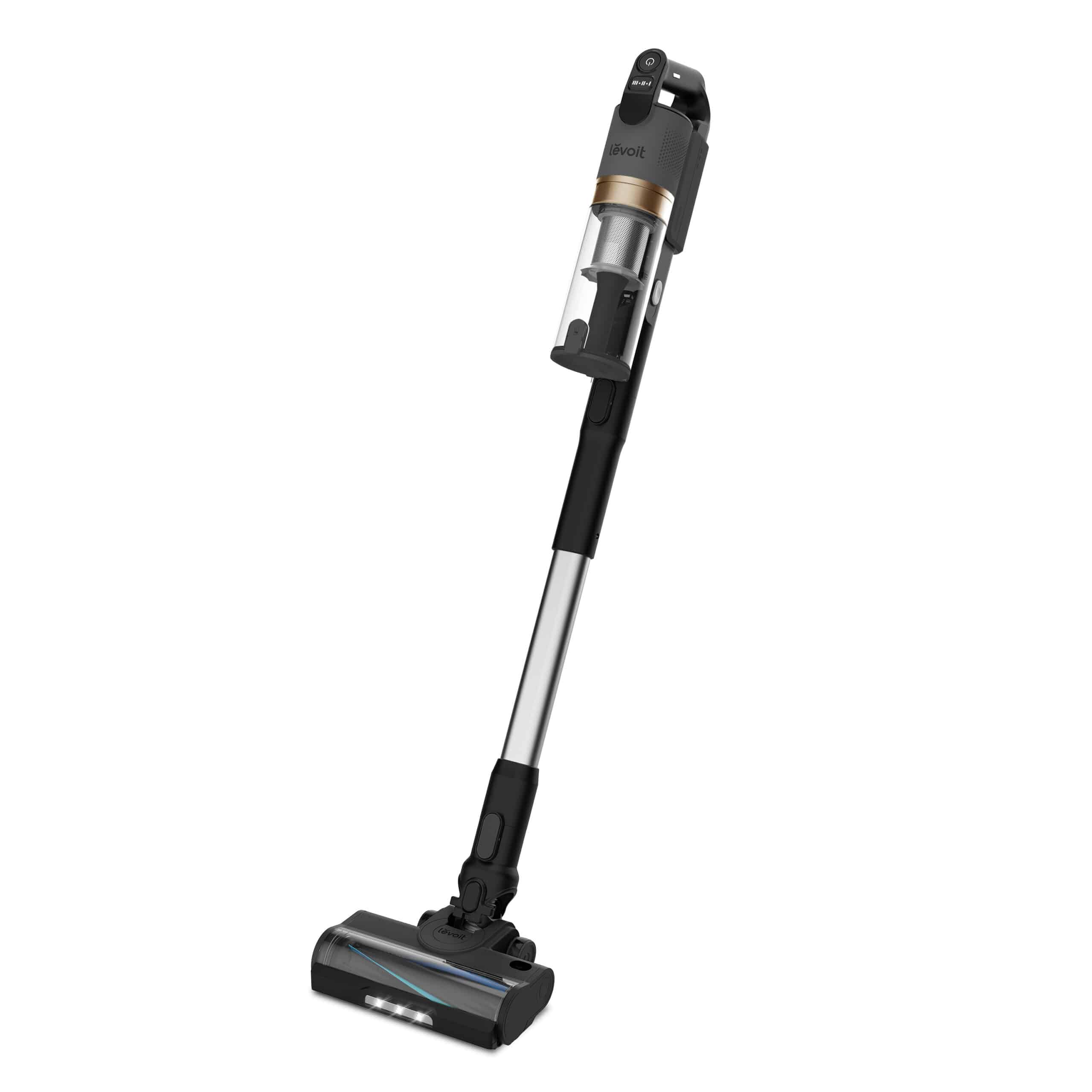 Resigilat! Aspirator vertical fara fir LEVOIT V200, Autonomie 50 Min, Iluminare LED, 180W, Container 0.75 L, Filtru HEPA 5 Stadii, GRI
