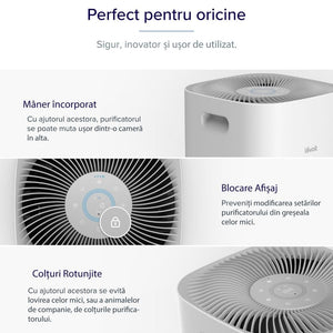 Purificator de aer Smart Levoit Core 600S Wi-Fi, Filtru 3 in 1 True HEPA, Senzor Calitate Aer, Mod Auto, Alexa, Google Home, Panou Comanda Touch Screen, Control Remote, Alb