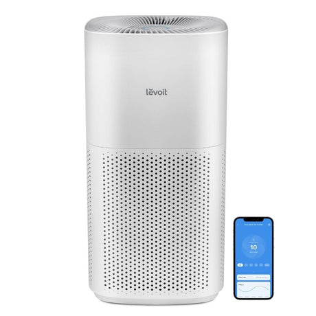 Resigilat! Purificator de aer Smart Levoit Core 600S Wi-Fi, Filtru 3 in 1 True HEPA, Senzor Calitate Aer, Mod Auto, Alexa, Google Home, Panou Comanda Touch Screen, Control Remote, Alb