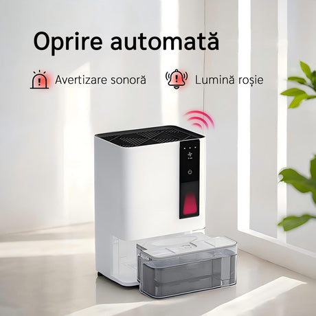 Resigilat! Dezumidificator Evoair HIDRY PLUS, 900ml/24h, Lumina ambientala in 7 culori, Rezervor 1.9l, 3 Viteze, Functie Auto Dezghetare, Alb