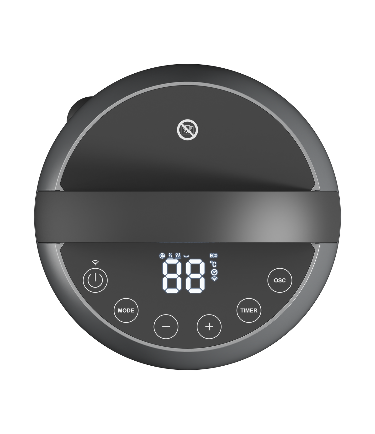 Aerotermă ceramică evoair Warmix 2000 Smart Black, Wi-Fi, Control Aplicație SmartLife, Încălzire Ceramică PTC, Mod ECO, Termostat Reglabil, Oscilație Automată, Timer 8h, Child Lock, Memorie Setări, Ecran Tactil, Negru