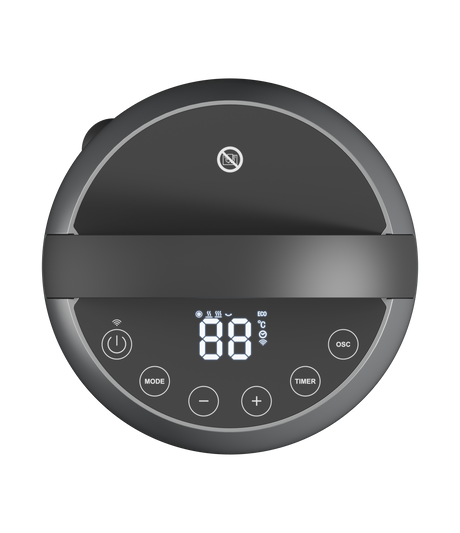 Resigilat! Aerotermă ceramică evoair Warmix 2000 Smart Black, Wi-Fi, Control Aplicație SmartLife, Încălzire Ceramică PTC, Mod ECO, Termostat Reglabil, Oscilație Automată, Timer 8h, Child Lock, Memorie Setări, Ecran Tactil, Negru