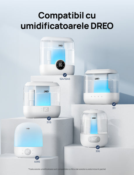 Filtru HPA020 pentru umidificatorul Dreo 420S Smart HHM010S (Set 3 buc)