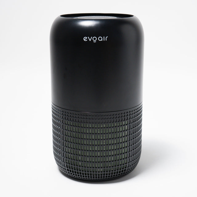 Purificator de aer Evoair, Yuvo, Lampă UV-C, Filtru 3in1, True Hepa, Carbon Activ, Pre-filtru, 4 viteze, Funcție Polen/Animale, Mod Noapte, Blocare Ecran, Lumină Ambientală, Negru