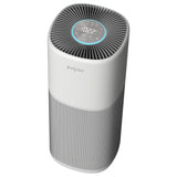 Purificator aer Evoair Aero600, Smart, Wifi, 600 m³/h, Filtru 3in1 True HEPA, Carbon Activ, Pre-filtru, Mod Auto, Mod de noapte, 3 trepte de vitezaTimer, Pana la 150 m2, Alb&Gri