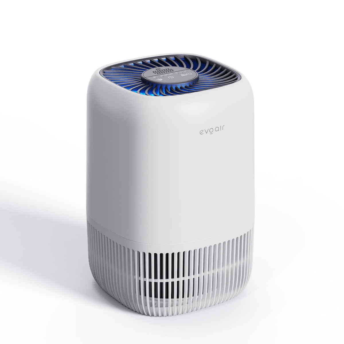 Resigilat! Purificator de aer Evoair Nuvia, Filtru 3 in 1 True HEPA, Carbon Activ, 3 viteze, Mod Noapte, Aromaterapie, Lumină Ambientală, Timer, Indicator Murdărie Filtru, Alb, Filtru Desfăcut
