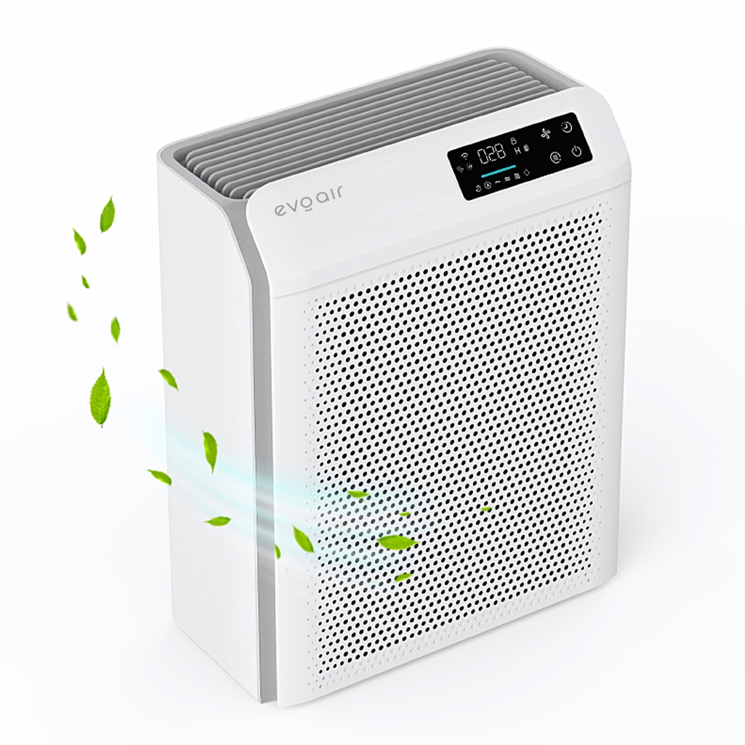 Purificator de aer Evoair HOMI P300, CADR 300m³/h, WI-FI, Filtru True Hepa, Mod Auto, Lampa UV, Ionizare, 6 Moduri Functionare, Senzor Calitate Aer, Alb