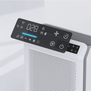 Purificator de aer Evoair HOMI P300, CADR 300m³/h, WI-FI, Filtru True Hepa, Mod Auto, Lampa UV, Ionizare, 6 Moduri Functionare, Senzor Calitate Aer, Alb