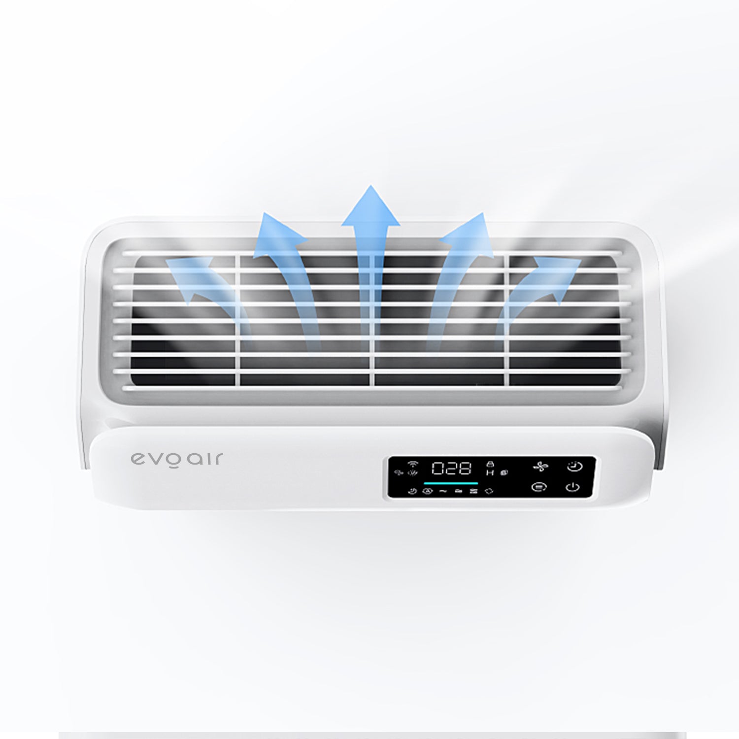 Purificator de aer Evoair HOMI P300, CADR 300m³/h, WI-FI, Filtru True Hepa, Mod Auto, Lampa UV, Ionizare, 6 Moduri Functionare, Senzor Calitate Aer, Alb