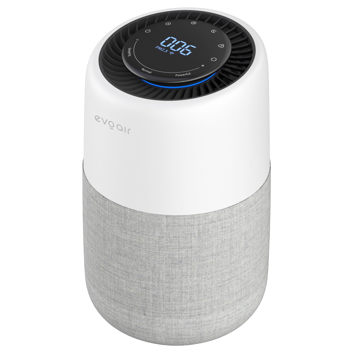 Resigilat! Purificator de aer Evoair, Joy, Wi-Fi, Filtru 4in1, True Hepa, Carbon Activ, Prefiltru Textil, 10 viteze, Monitorizare PM2.5, Mod Noapte, Blocare Ecran, Lumină Ambientală, Gri
