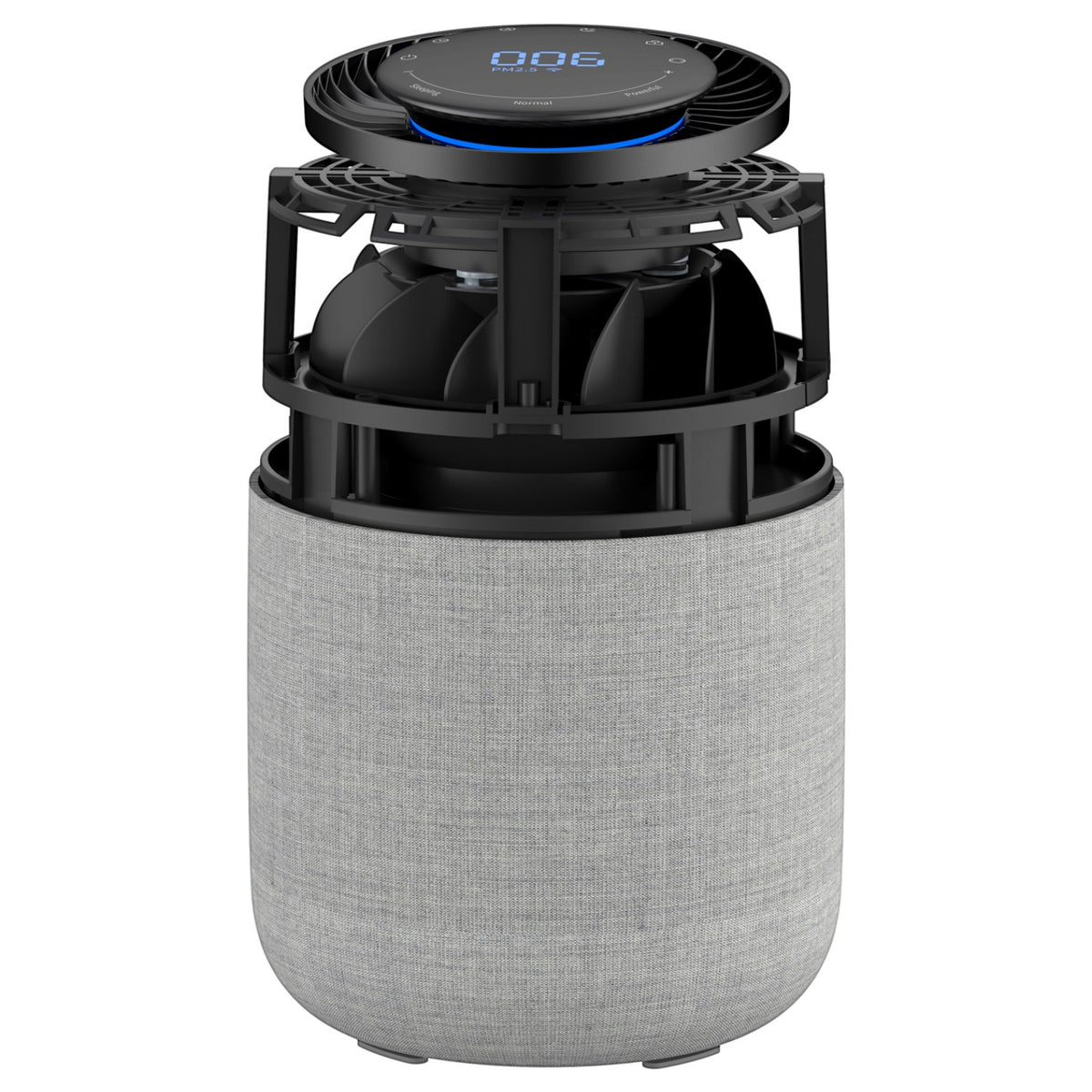 Resigilat! Purificator de aer Evoair, Joy, Wi-Fi, Filtru 4in1, True Hepa, Carbon Activ, Prefiltru Textil, 10 viteze, Monitorizare PM2.5, Mod Noapte, Blocare Ecran, Lumină Ambientală, Gri - Filtru desfăcut