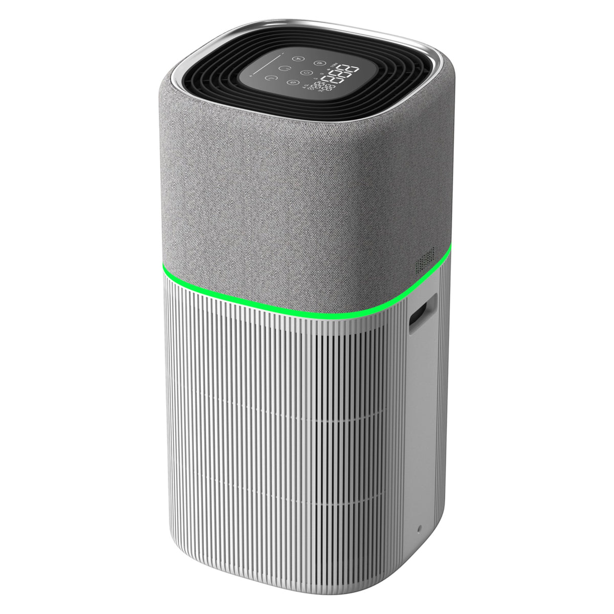 Purificator de aer Evoair, Soft, Wi-Fi, Filtru 4in1, True Hepa, Carbon Activ, Prefiltru Textil, 10 viteze, Senzor Temperatură și Umiditate, Mod Noapte, Avertizare Filtru, Lumină Ambientală, Gri