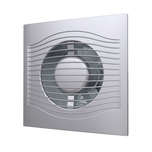 Ventilator baie SLIM 4C Ø100, Super Silent, Clapeta antiretur, Garantie 2 ani, Motor Long Life 40000h, Debit 90mc/h, Gray Metal